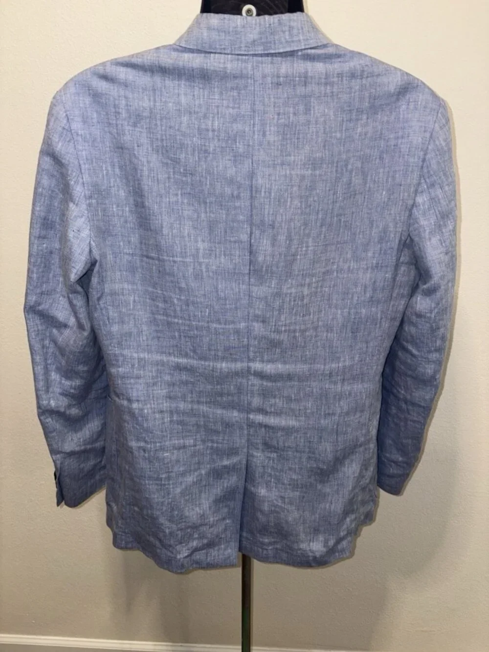 Banana Republic Blue Sport Coat Jacket Men 40 R Slim Fit 100 % Linen Blazer